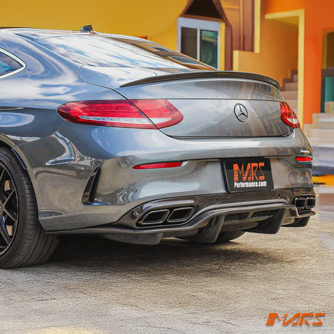 PSM Style Carbon Fibre Rear Bumper Bar Diffuser Bodykit for Mercedes - Benz C205 A205 C63 & C63 - S AMG MY15 - MY18 - Mars Performance