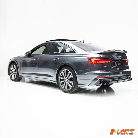 PSM Style Carbon Fibre Rear trunk boot lip Spoiler Wing Bodykit for AUDI A6 S6 C8 Sedan 2019 - 2024 - Mars Performance