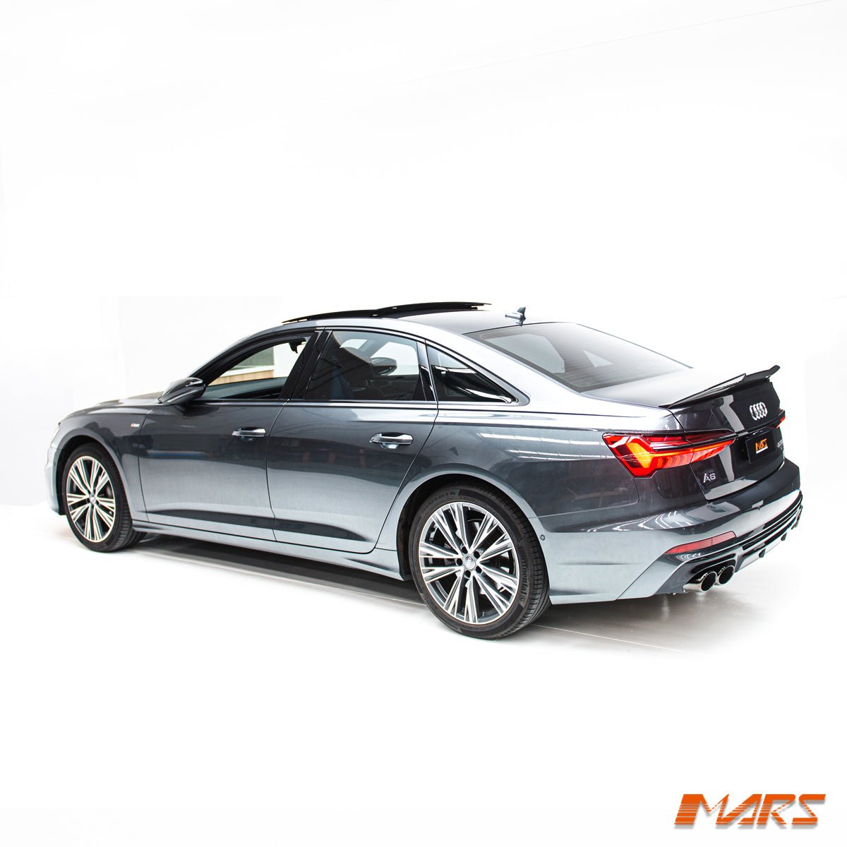 PSM Style Carbon Fibre Rear trunk boot lip Spoiler Wing Bodykit for AUDI A6 S6 C8 Sedan 2019 - 2024 - Mars Performance