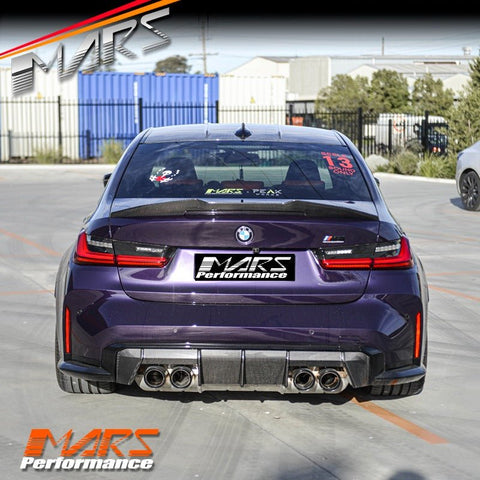 PSM Style Carbon Fibre Rear trunk boot lip Spoiler Wing Bodykit for BMW 3 Series G20 & G80 M3 2018 - 2025 - Mars Performance