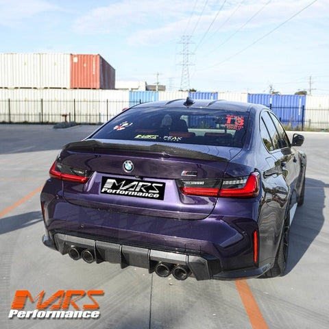 PSM Style Carbon Fibre Rear trunk boot lip Spoiler Wing Bodykit for BMW 3 Series G20 & G80 M3 2018 - 2025 - Mars Performance