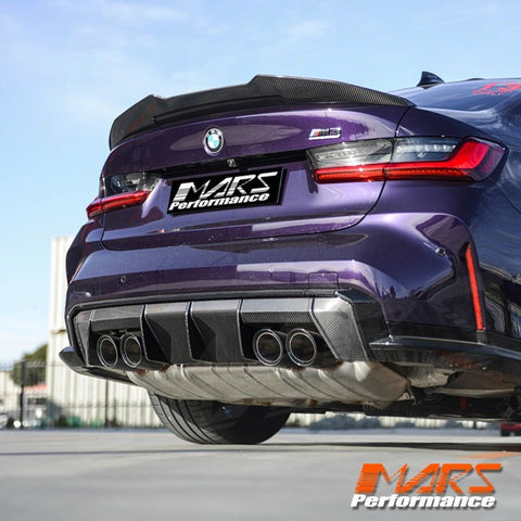 PSM Style Carbon Fibre Rear trunk boot lip Spoiler Wing Bodykit for BMW 3 Series G20 & G80 M3 2018 - 2025 - Mars Performance