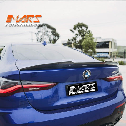 PSM Style Carbon Fibre Rear trunk boot lip Spoiler Wing Bodykit for BMW 4 Series G22 Coupe & G82 M4 - Mars Performance