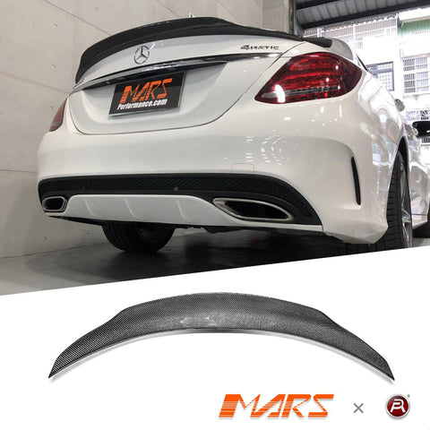 PSM Style Carbon Fibre Rear Trunk Lip Spoiler Bodykit for Mecedes Benz E - Class W213 Sedan & E43 E55 E63 E63 - S AMG 2016 - 2023 - Mars Performance