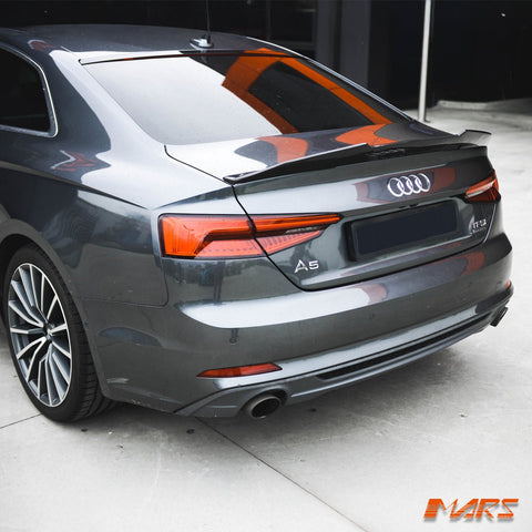 PSM Style Carbon Fibre Rear Trunk Lip Spoiler Wing Bodykit for AUDI A5 S5 F5 Coupe 2016 - 2024 - Mars Performance