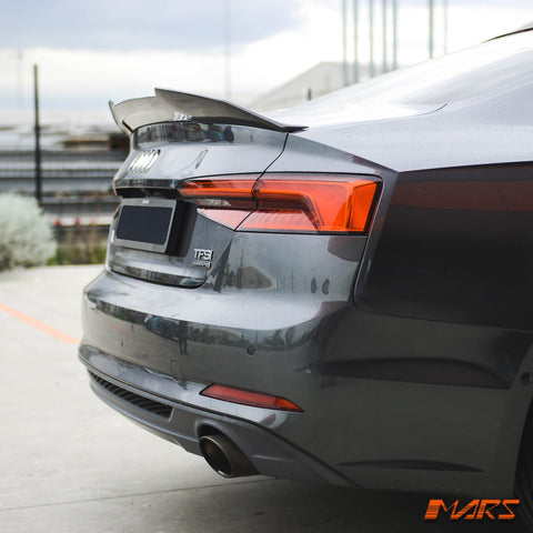 PSM Style Carbon Fibre Rear Trunk Lip Spoiler Wing Bodykit for AUDI A5 S5 F5 Coupe 2016 - 2024 - Mars Performance