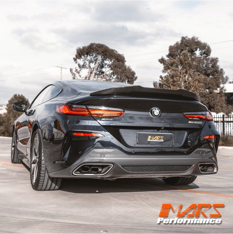 PSM Style Carbon Fibre Rear Trunk Lip Spoiler Wing Bodykit for BMW 8 Series G15 Coupe & M8 F92 2019 - 2023 - Mars Performance