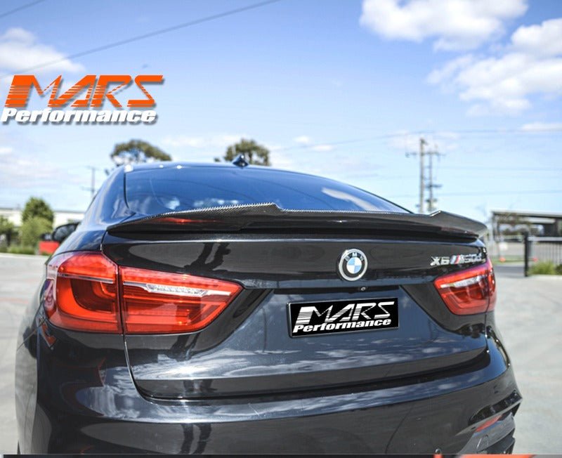 PSM Style Carbon Fibre Rear Trunk Lip Spoiler Wing Bodykit for BMW X6 F16 & F86 X6M 2014 - 2019 - Mars Performance
