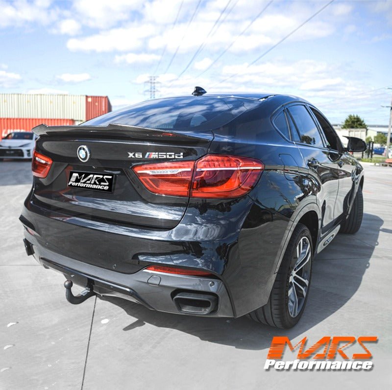 PSM Style Carbon Fibre Rear Trunk Lip Spoiler Wing Bodykit for BMW X6 F16 & F86 X6M 2014 - 2019 - Mars Performance