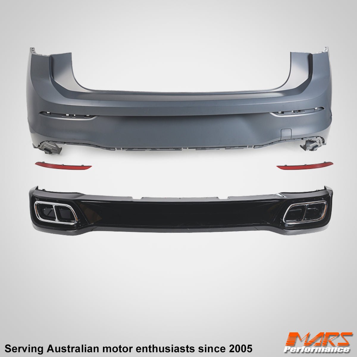 R - Line Style Rear Bumper bar & Lower Diffuser Spoiler Bodykit for Volkswagen VW Golf VIII MK - 8 2021 - 2024 - Mars Performance