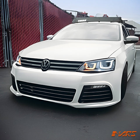 R Style Front Bumper Bar Bodykit with DRL Fog lights for VolksWagen VW Jetta 1B 2011 - 2014 - Mars Performance