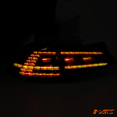 R Style Tail lights with optional Sequential indicators for Volkswagen VW Golf VII MK - 7 2012 - 2017 - RHD type - Mars Performance