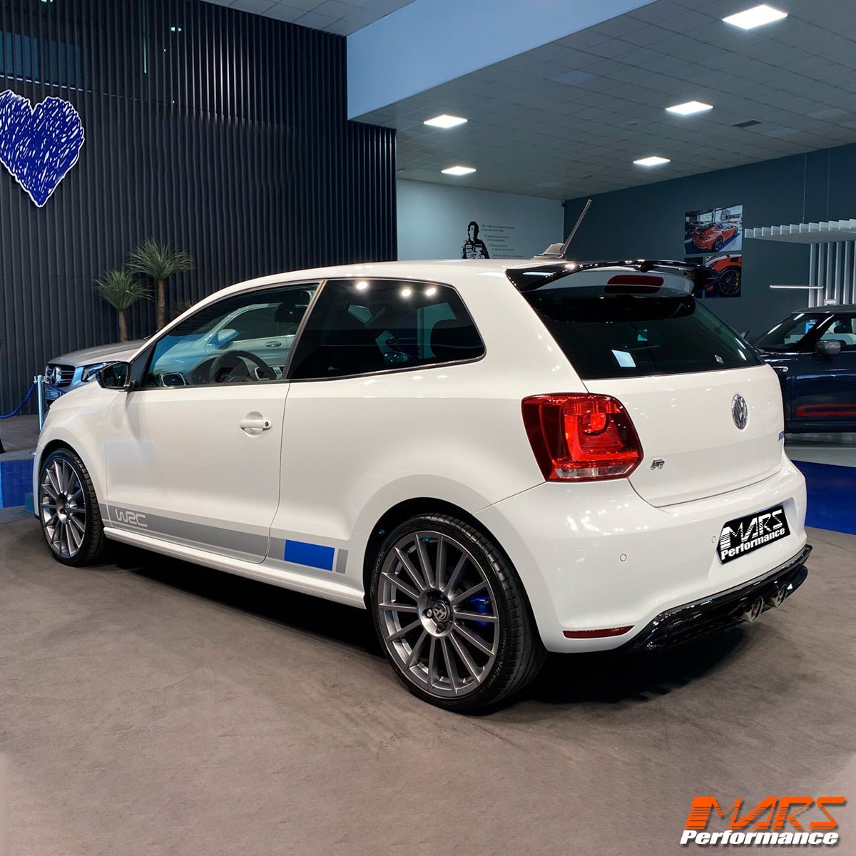 R20 R Style Rear Bumper Bar Bodykit with Exhaust Tip for VolksWagen VW POLO 6R & 6C 2010 - 2018 - Mars Performance