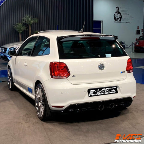 R20 R Style Rear Bumper Bar Bodykit with Exhaust Tip for VolksWagen VW POLO 6R & 6C 2010 - 2018 - Mars Performance