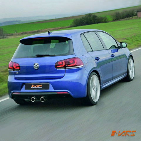 R20 Style Rear Bumper Bar Bodykit with Twin Exhaust Outlet for VolksWagen VW Golf VI MK - 6 2009 - 2013 - Mars Performance