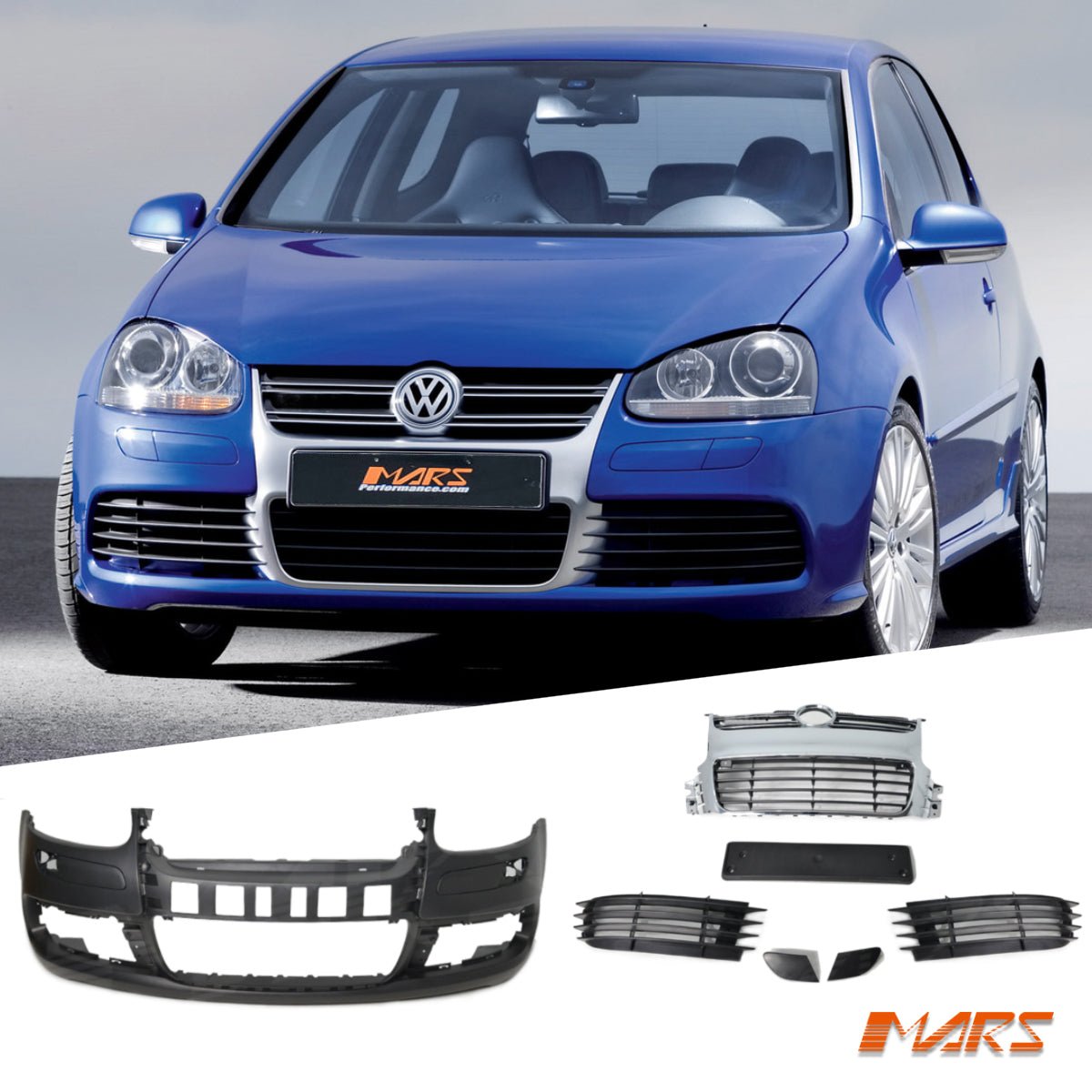 Vw R32 Front R32 Style Front Bumper Bar Bodykit with Grill for VolksWagen VW Golf V ...