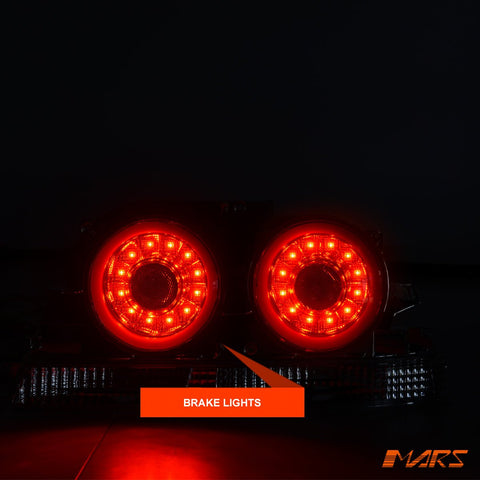 R35 GTR Style Clear Red LED Tail Lights for Nissan R33 Skyline Coupe GTS - T GT - R GT - T RB250DET - Mars Performance