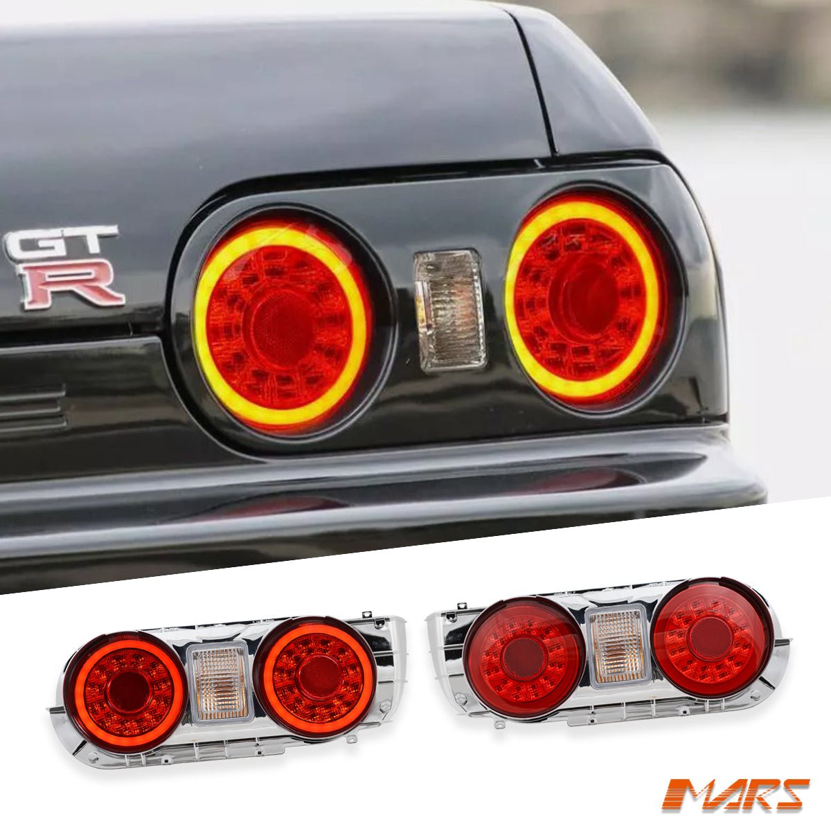 Sls Brake Light Racing Module Gtr R35 R35 GTR Style Clear Red LED Tail Lights Nissan R32 Skyline Coupe GTS-T ...
