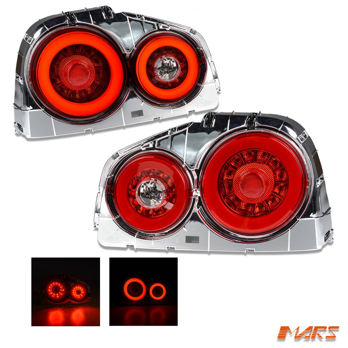 R35 GTR Style LED 3D Stripe Tail Lights for Nissan R34 Skyline Coupe GTS - T GT - R GT - T RB25DET - Mars Performance