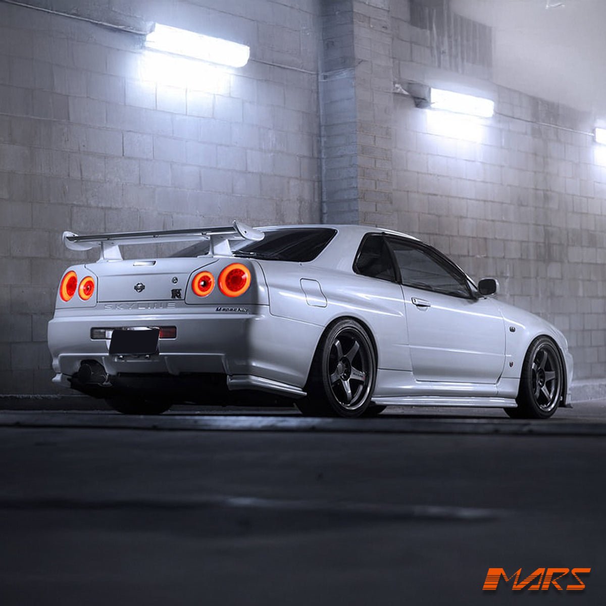 R35 GTR Style LED 3D Stripe Tail Lights for Nissan R34 Skyline Coupe GTS - T GT - R GT - T RB25DET - Mars Performance