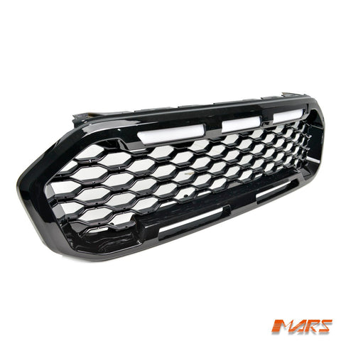 Raptor Mesh Style Gloss Black Front Bumper Bar Mesh Grille Grill Bodykit & LED DRL Lights for Ford Ranger PX MK3 - Mars Performance