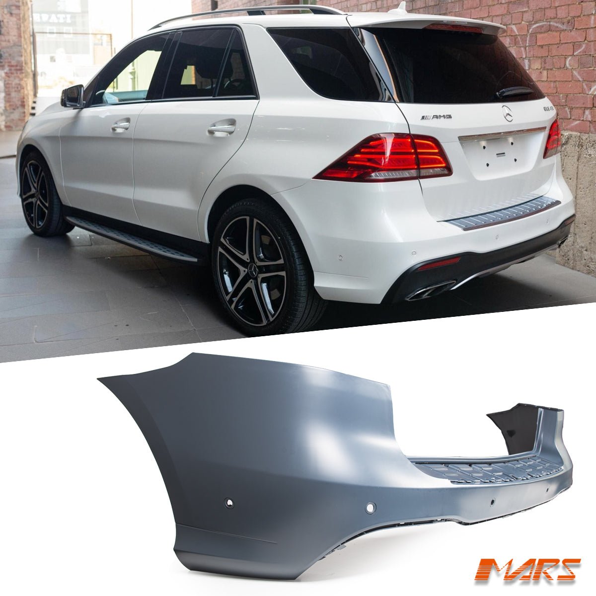 Gle Rear Bumper Different for Mercedes GLE W166 15-18 & GLE43 GLE63 AMG Rear Bumper bar BodyKit ...