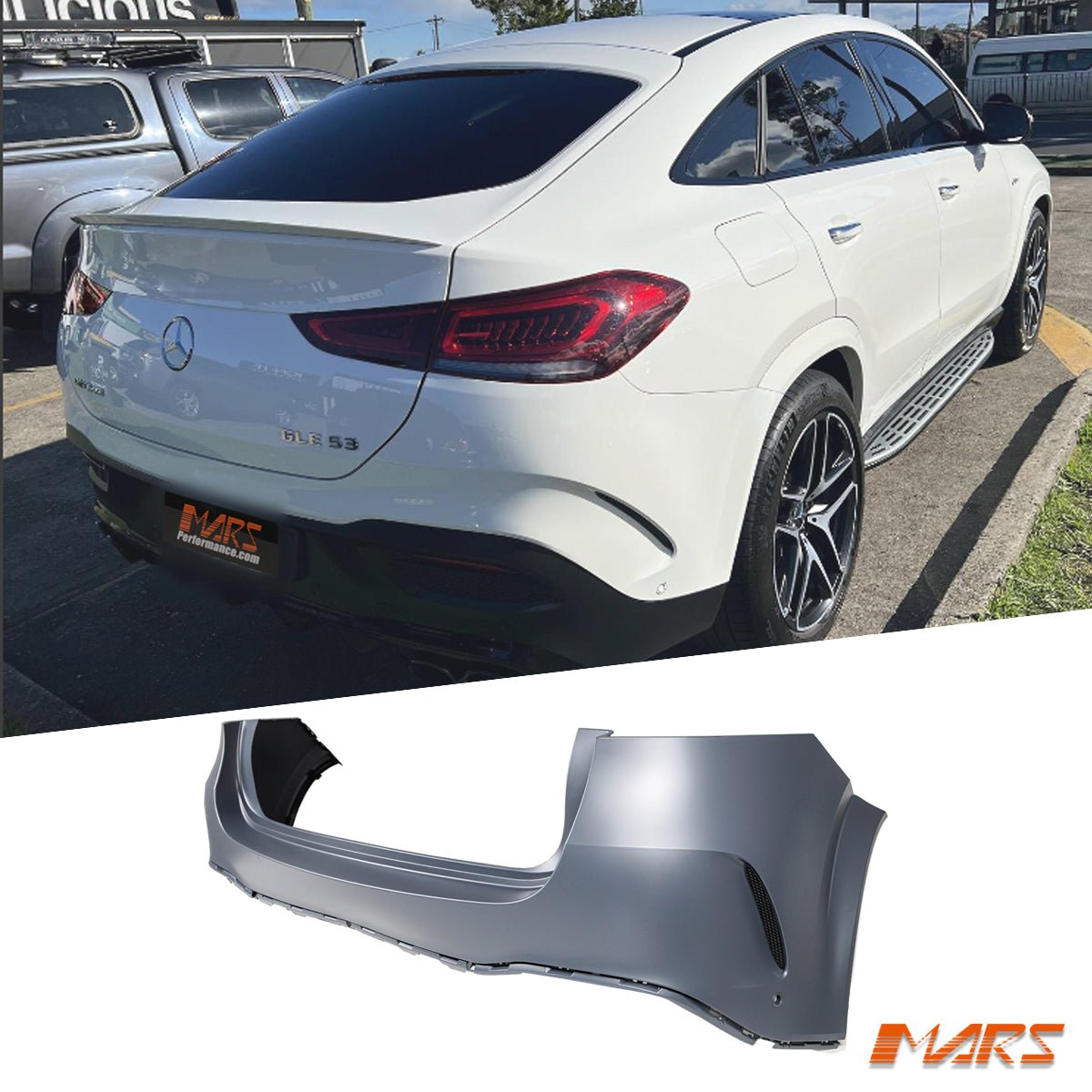 Gle Rear Bumper Different Mercedes GLE Coupe C167 20-25 GLE53 GLE63 AMG Rear Bumper Bar BodyKit ...