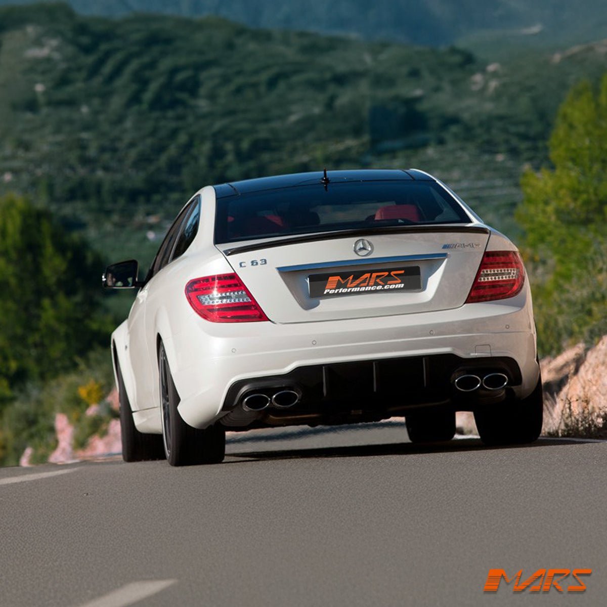 Rear Bumper Bar Cover for Mercedes - Benz C - Class C204 Coupe / W204 Sedan & C63 AMG 2008 - 2014 - Mars Performance