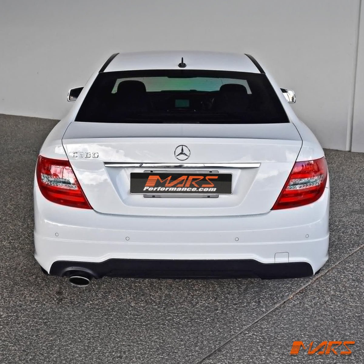 Rear Bumper Bar Cover for Mercedes - Benz C - Class C204 Coupe / W204 Sedan & C63 AMG 2008 - 2014 - Mars Performance