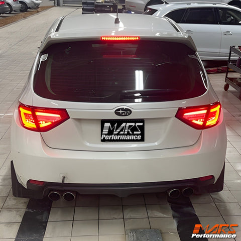 Red Clear Full LED 3D Stripe Bar Tail lights with Sequential Indicators for Subaru Impreza Hatch Back 2007 - 2013 including WRX & STI - Mars Performance