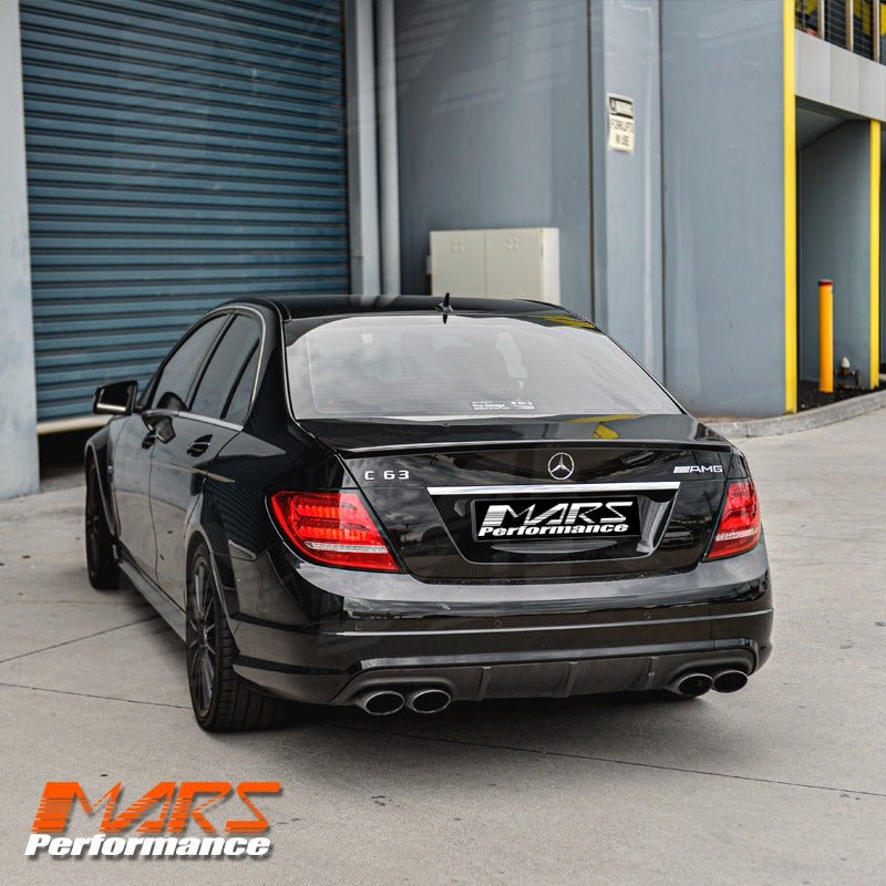 Red Clear Full LED Tail Lights with Sequential Indicators for Mercedes - Benz C - Class W204 & C63 AMG 2007 - 2011 - Mars Performance
