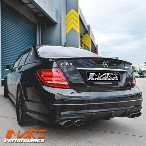 Red Clear Full LED Tail Lights with Sequential Indicators for Mercedes - Benz C - Class W204 & C63 AMG 2007 - 2011 - Mars Performance