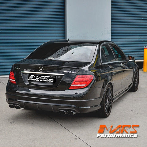 Red Clear Full LED Tail Lights with Sequential Indicators for Mercedes - Benz C - Class W204 & C63 AMG 2007 - 2011 - Mars Performance