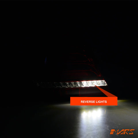 Red Clear LED 3D Stripe Bar Tail Lights with Sequential Indicators for Mercedes - Benz C - Class W203 Sedan 2000 - 2004 - Mars Performance