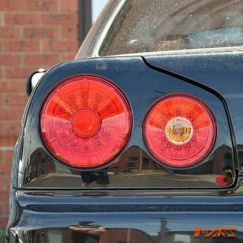 Red Clear LED Tail Lights for Nissan R34 Skyline Coupe GTS - T GT - R GT - T RB25DET - Mars Performance