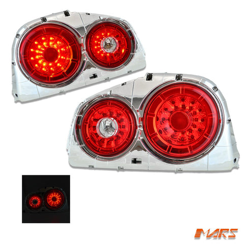 Red Clear LED Tail Lights for Nissan R34 Skyline Coupe GTS - T GT - R GT - T RB25DET - Mars Performance