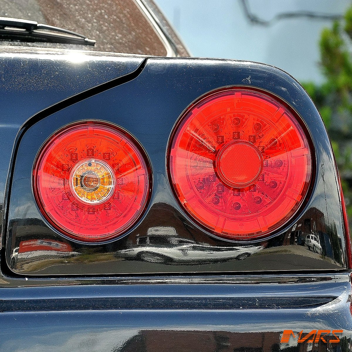 Red Clear LED Tail Lights for Nissan R34 Skyline Coupe GTS - T GT - R GT - T RB25DET - Mars Performance