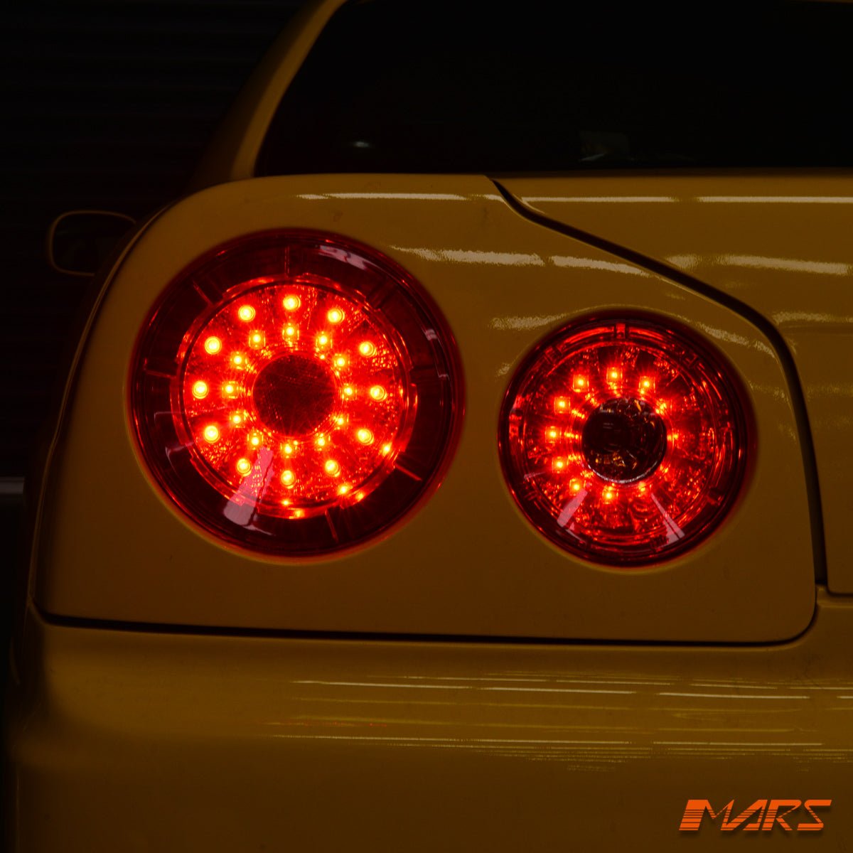 Red Clear LED Tail Lights for Nissan R34 Skyline Coupe GTS - T GT - R GT - T RB25DET - Mars Performance