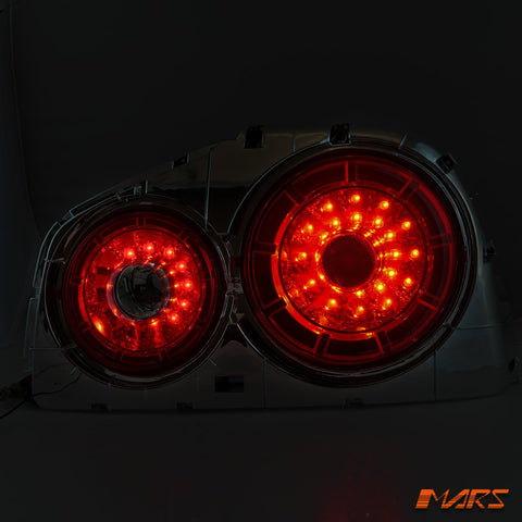 Red Clear LED Tail Lights for Nissan R34 Skyline Coupe GTS - T GT - R GT - T RB25DET - Mars Performance