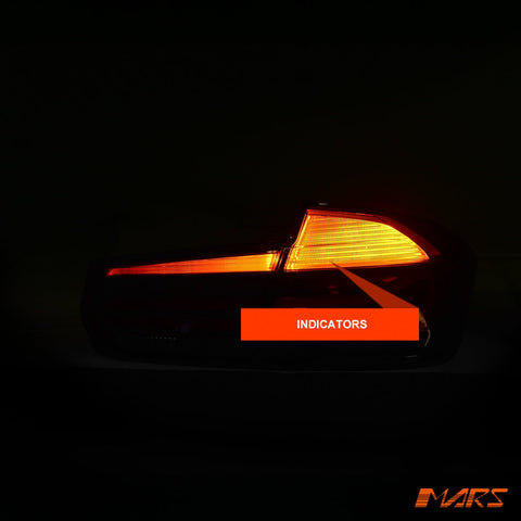 Red LCI Style Full LED Tail Lights for BMW 3 Series F30 Sedan & F80 M3 2012 - 2018 - Mars Performance