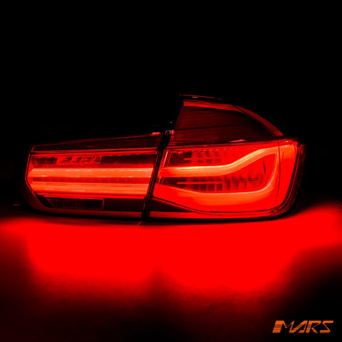 Red LCI Style Full LED Tail Lights for BMW 3 Series F30 Sedan & F80 M3 2012 - 2018 - Mars Performance