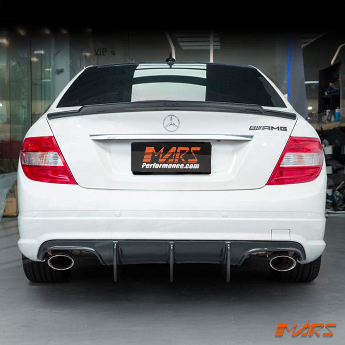 Renntech C74 Style Carbon Fibre Rear Trunk Lip Spoiler for Mercedes - Benz C - Class W204 Sedan & AMG C63 2007 - 2014 - Mars Performance