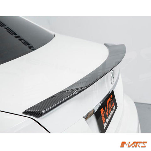 Renntech C74 Style Carbon Fibre Rear Trunk Lip Spoiler for Mercedes - Benz C - Class W204 Sedan & AMG C63 2007 - 2014 - Mars Performance