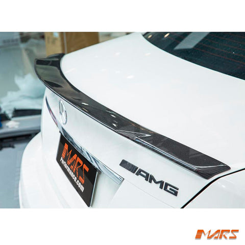 Renntech C74 Style Carbon Fibre Rear Trunk Lip Spoiler for Mercedes - Benz C - Class W204 Sedan & AMG C63 2007 - 2014 - Mars Performance