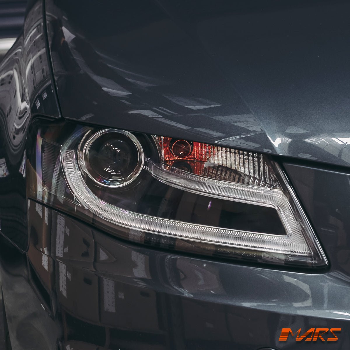 (Replace Stock Halogen model) Real DRL Dual Beam Projector Head Lights for AUDI A4 S4 B8 2009 - 2012 - Mars Performance