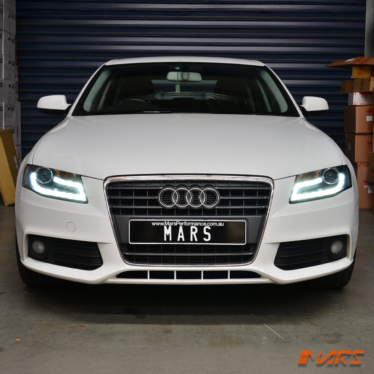 (Replace Stock Halogen model) Real DRL Dual Beam Projector Head Lights for AUDI A4 S4 B8 2009 - 2012 - Mars Performance