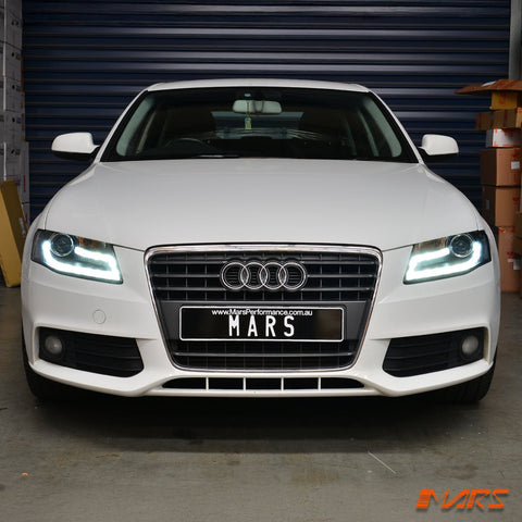 (Replace Stock Halogen model) Real DRL Dual Beam Projector Head Lights for AUDI A4 S4 B8 2009 - 2012 - Mars Performance
