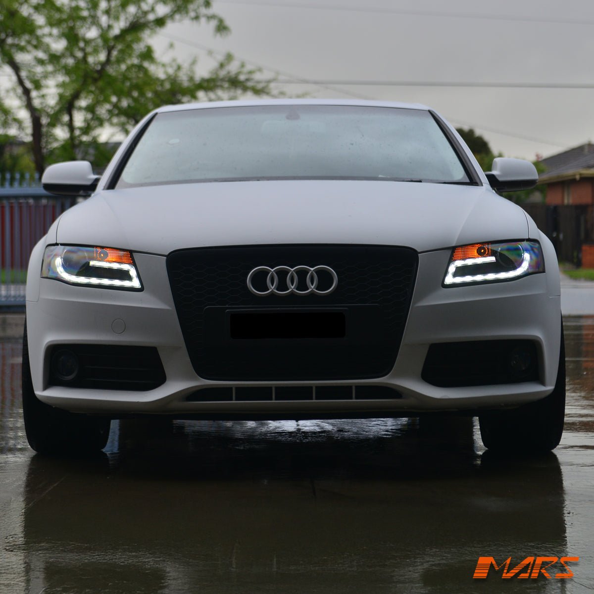 (Replace Stock Halogen model) Real DRL Dual Beam Projector Head Lights for AUDI A4 S4 B8 2009 - 2012 - Mars Performance