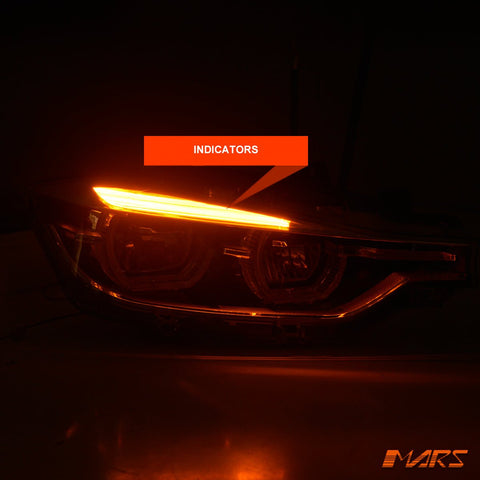 (Replace Stock HID/ Xenon model) M3 Style Full LED & DRL Head Lights for BMW 3 Series F30 F31 2012 - 2015 Pre LCI - Mars Performance