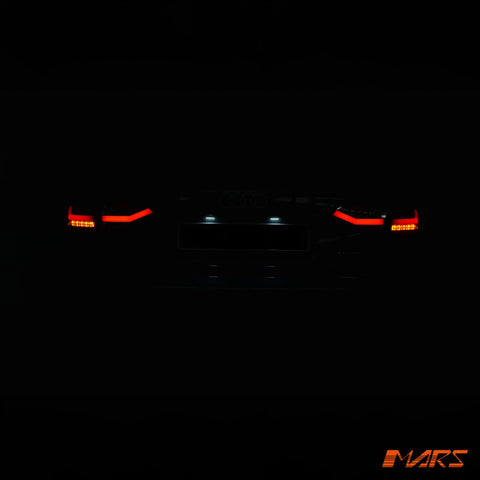(Replace Stock LED Lights) Smoked Red 3D LED Stripe Tail Lights for 2008 - 2012 AUDI A4 B8 4D Sedan - Mars Performance